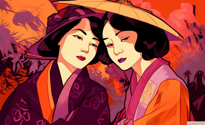 浪漫温馨好友出游插画背景,插画/手绘图,插画/手绘图库,插画/手绘图下载,插画/手绘